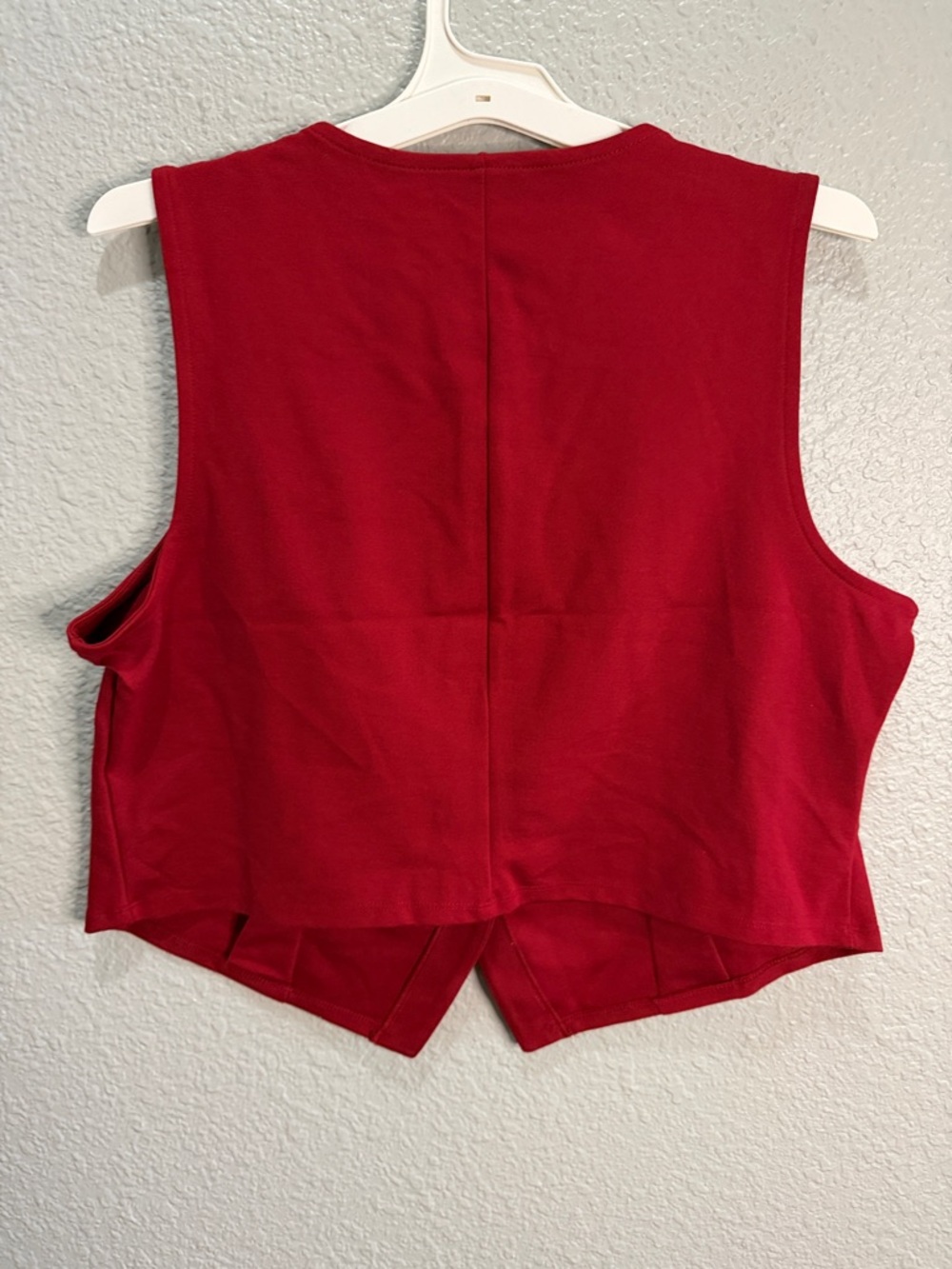 a new day Red Cropped Button-Front Sleeveless Top size XL - Picture 3 of 5